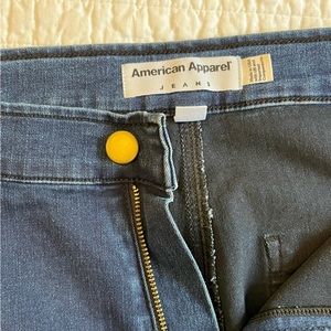 American apparel high rise dark wash jeans